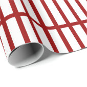 5 Bisted Red Lines Geschenkpapier (Rolleneckpunkt)