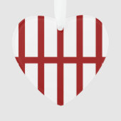 5 Bisted Red Lines Ornament (Vorderseite)