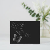 5 Black Butterflies Postkarte (Stehend Vorderseite)