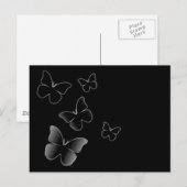 5 Black Butterflies Postkarte (Vorne/Hinten)