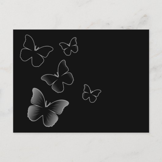 5 Black Butterflies Postkarte (Vorderseite)