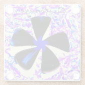 5 blättrige Pinwheel Blume Thunder_Cove Glasuntersetzer (Rückseite)