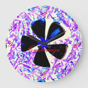 5-blättrige Pinwheel-Blume Thunder_Cove Große Wanduhr