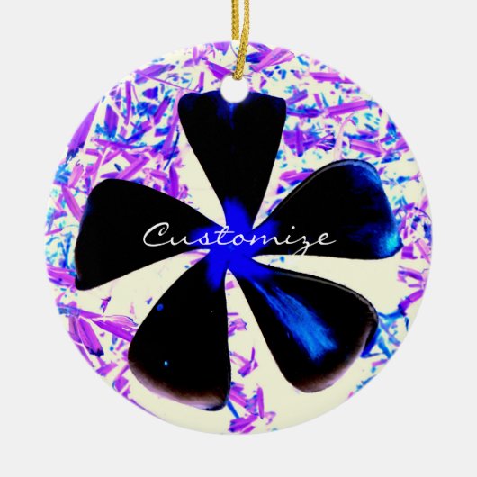 5 blättrige Pinwheel Blume Thunder_Cove Keramik Ornament (Vorne)