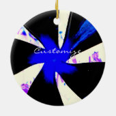 5 blättrige Pinwheel Blume Thunder_Cove Keramik Ornament (Hinten)