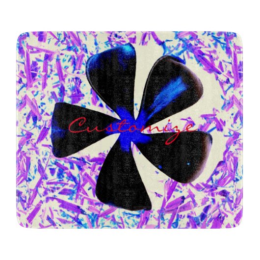 5 blättrige Pinwheel Blume Thunder_Cove Schneidebrett (Vorderseite)