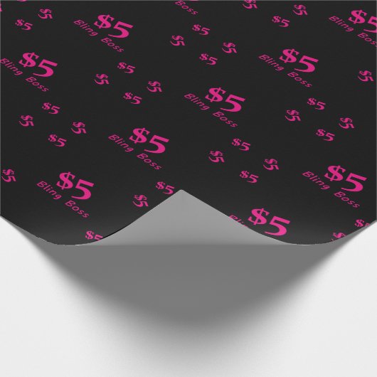 $5 Bling Chef Geschenkpapier (Ecke)