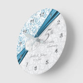 5. Blue Wedding Anniversary Keepake Runde Wanduhr (Winkel)