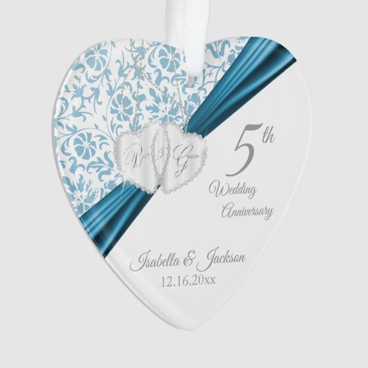 5. Blue Wedding Ornament (Vorderseite)