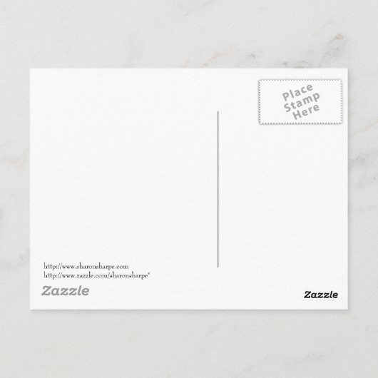 5 BLUEBIRDS AUF EINEM WIRD & TEXT VON SHARON SHARP POSTKARTE (Rückseite)