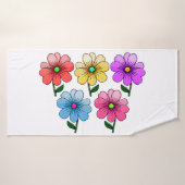 5 Blume Design Badehandtuch (Badehandtuch)