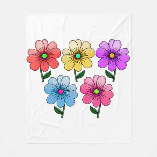 5 Blume Design Fleecedecke (Vorderseite)