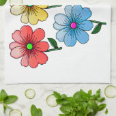 5 Blume Design Geschirrtuch (Gefaltet)
