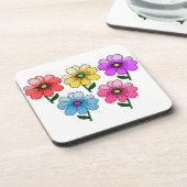 5 Blume Design Getränkeuntersetzer (Linke Seite)