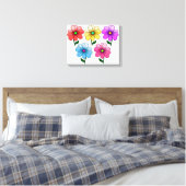 5 Blume Design Leinwanddruck (Insitu (Schlafzimmer))
