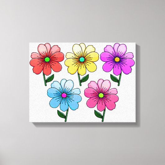 5 Blume Design Leinwanddruck (Vorderseite)