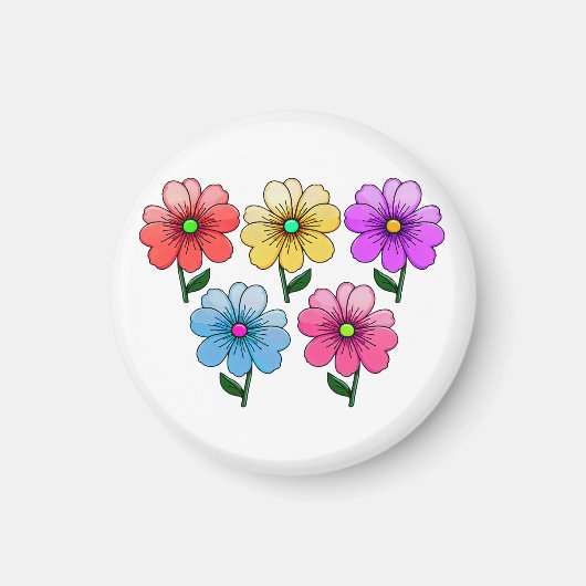 5 Blume Design Magnet (Vorne)