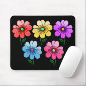 5 Blume Design Mousepad (Mit Mouse)