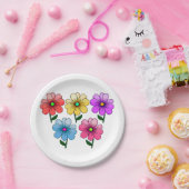 5 Blume Design Pappteller (Party)