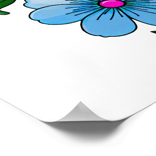 5 Blume Design Poster (Ecke)