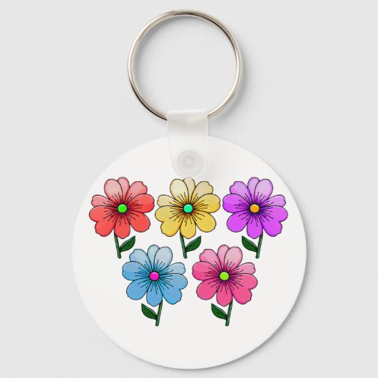 5 Blume Design Schlüsselanhänger (Vorderseite)