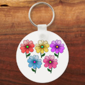 5 Blume Design Schlüsselanhänger (Vorderseite)