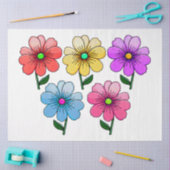 5 Blume Design Seidenpapier (Basteln)