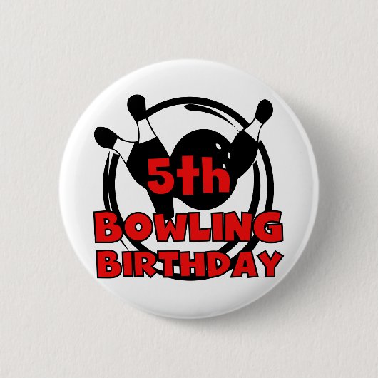 5. Bowling Geburtstagsgeschenke Button (Vorderseite)