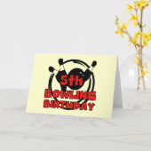 5. Bowling Geburtstagsgeschenke Karte (Gelbe Blume)