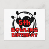 5. Bowling Geburtstagsgeschenke Postkarte (Vorderseite)