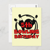 5. Bowling Geburtstagsgeschenke Postkarte (Vorne/Hinten)