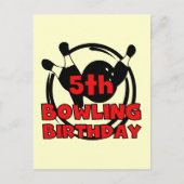 5. Bowling Geburtstagsgeschenke Postkarte (Vorderseite)
