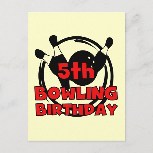 5. Bowling Geburtstagsgeschenke Postkarte (Vorderseite)