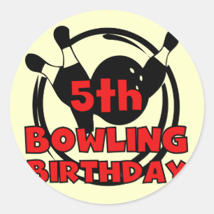 5. Bowling Geburtstagsgeschenke Runder Aufkleber