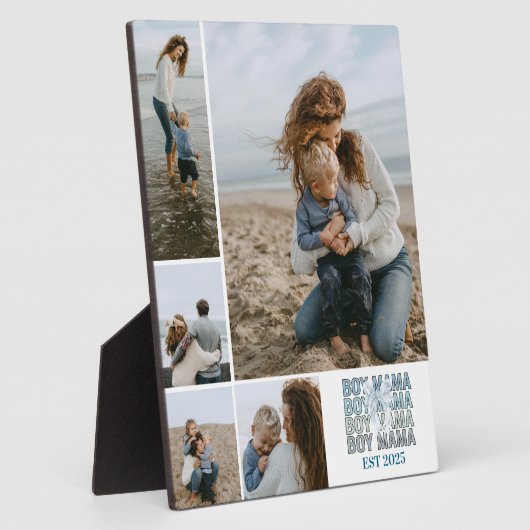 5 Boy Mama Custom Photo Collage Fotoplatte (Seite)