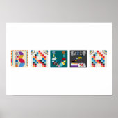 5 Buchstaben Name Board Game Alphabet Poster (Vorne)