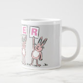 5 Buchstabenbezeichnung mit lustigen Kaninchen Jumbo-Tasse (Rechts)