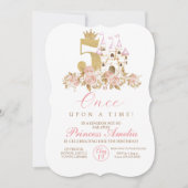 5. Burg Goldkronprinzessin Floral Geburtstag Einladung (Vorderseite)