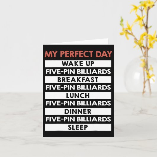 5-Button-Billard-Spieler - mein perfekter 5-Button Karte (Gelbe Blume)