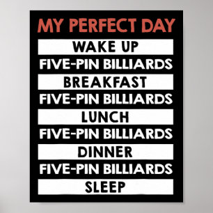 5-Button-Billard-Spieler - mein perfekter 5-Button Poster