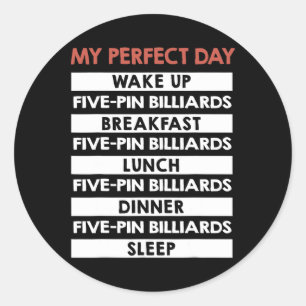 5-Button-Billard-Spieler - mein perfekter 5-Button Runder Aufkleber