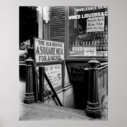 5 CENT BOWERY RESTAURANT POSTER (Vorne)