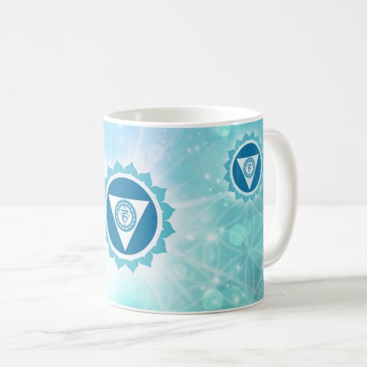 5. Chakra - Throat Chakra Kaffeetasse (VorderseiteRechts)