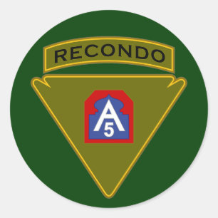 5 Corps Recondo Taschenpflaster 2 Runder Aufkleber
