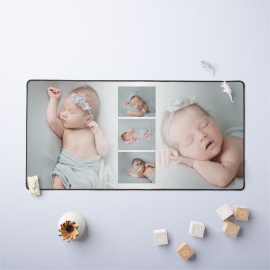 5 Custom Baby Fotos Collage Overlay Schreibtischunterlage (Kindertisch)