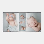 5 Custom Baby Fotos Collage Overlay Schreibtischunterlage (Vorderseite)