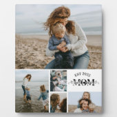 5 Custom Photo Collage Best Mom Ever  Fotoplatte (Vorderseite)
