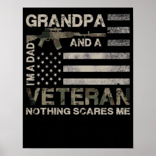 5 Dad Opa Und Ein Veteran Nichts Schreckt Mich Poster