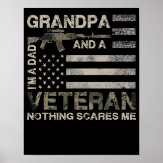 5 Dad Opa Und Ein Veteran Nichts Schreckt Mich Poster