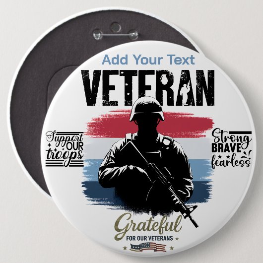 #5 Dankbar für unsere Veteranen Button (Vorne & Hinten)